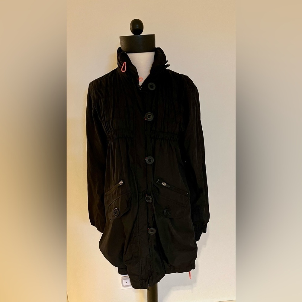 Athleta Women's Black Utility Jacket with Button Accents size xs